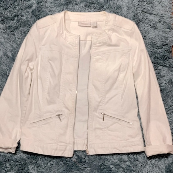 Chico’s size 0 (4) white jacket - Picture 2 of 5